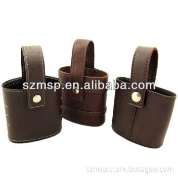 Elegant genuine leather perfume holder for decoration